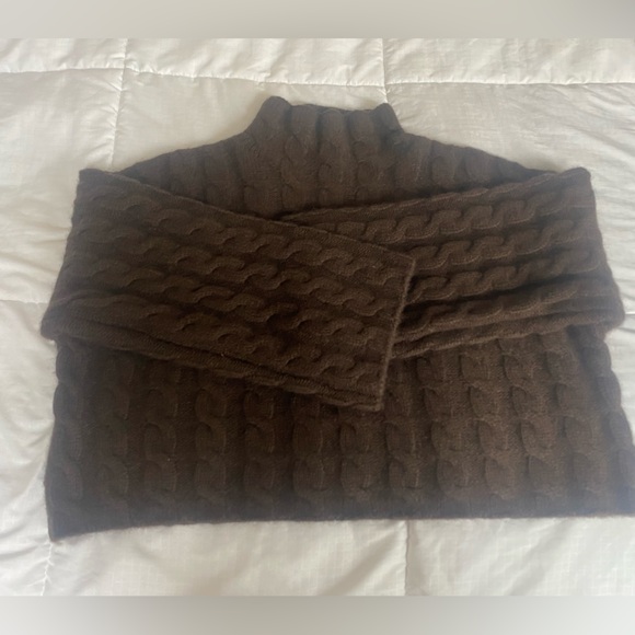 COS Cable-knit turtleneck sweater, NWOT, Dark Brown, size S - Picture 5 of 8